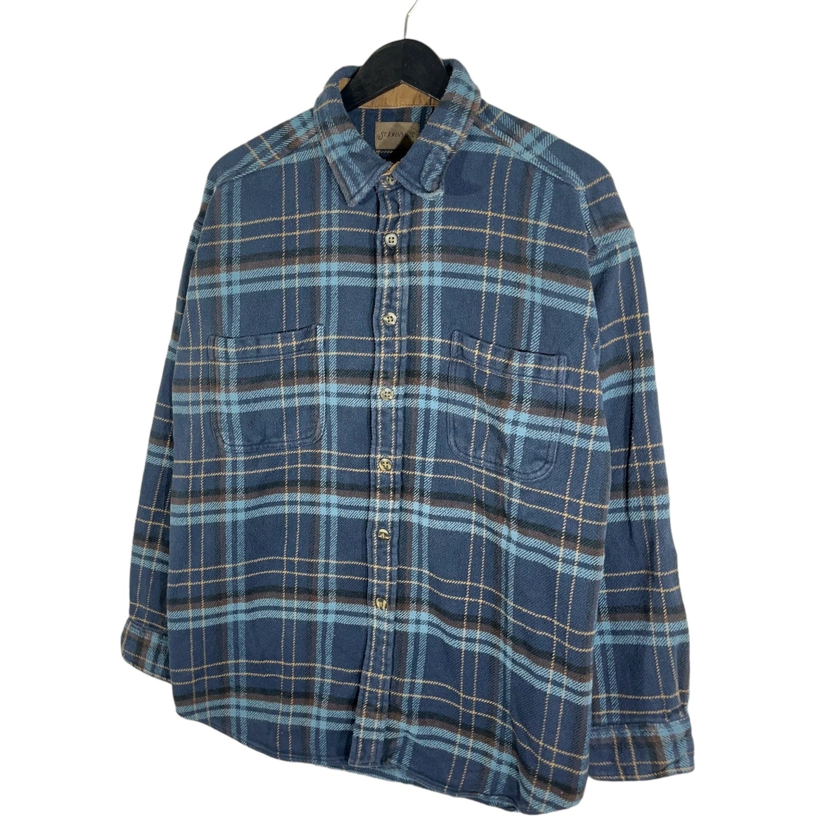 Collection of St. Johns Bay Flannel Plaid Long Sleeve Button Down in a gallery layout