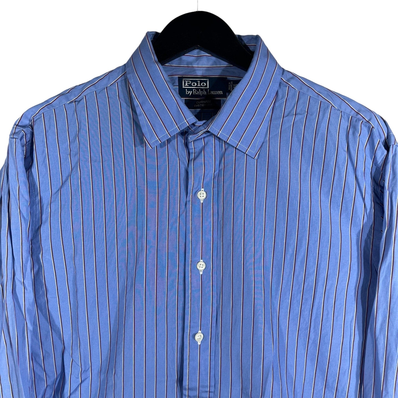 Collection of Polo Ralph Lauren Curham Custom Fit Striped Dress Shirt in a gallery layout