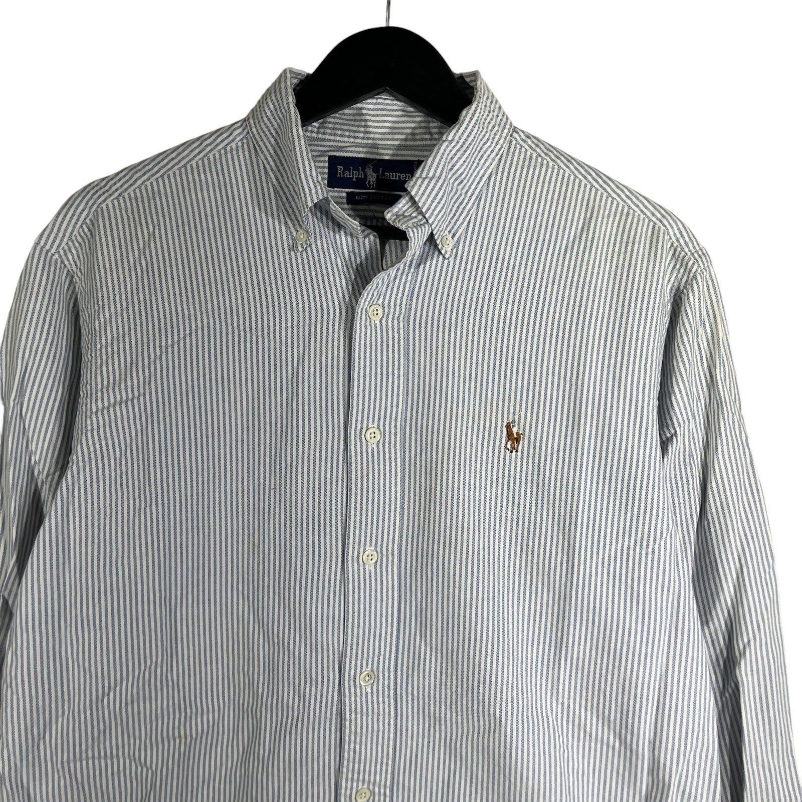 Collection of Ralph Lauren Striped Long Sleeve Button Down in a gallery layout