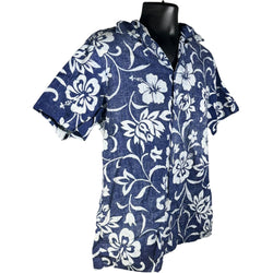 Collection of Kai Nani Button Up Short Sleeve Floral Hawaiian Shirt in a gallery layout