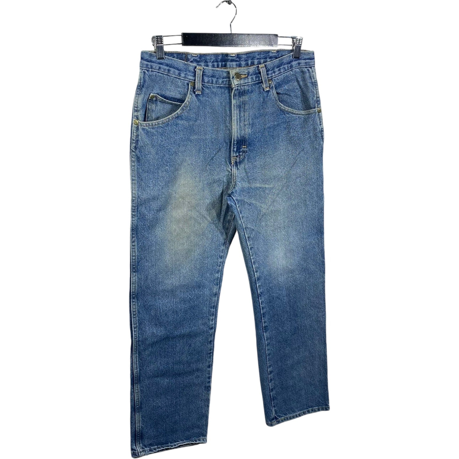 Collection of Wrangler Denim Straight Leg Jeans in a gallery layout