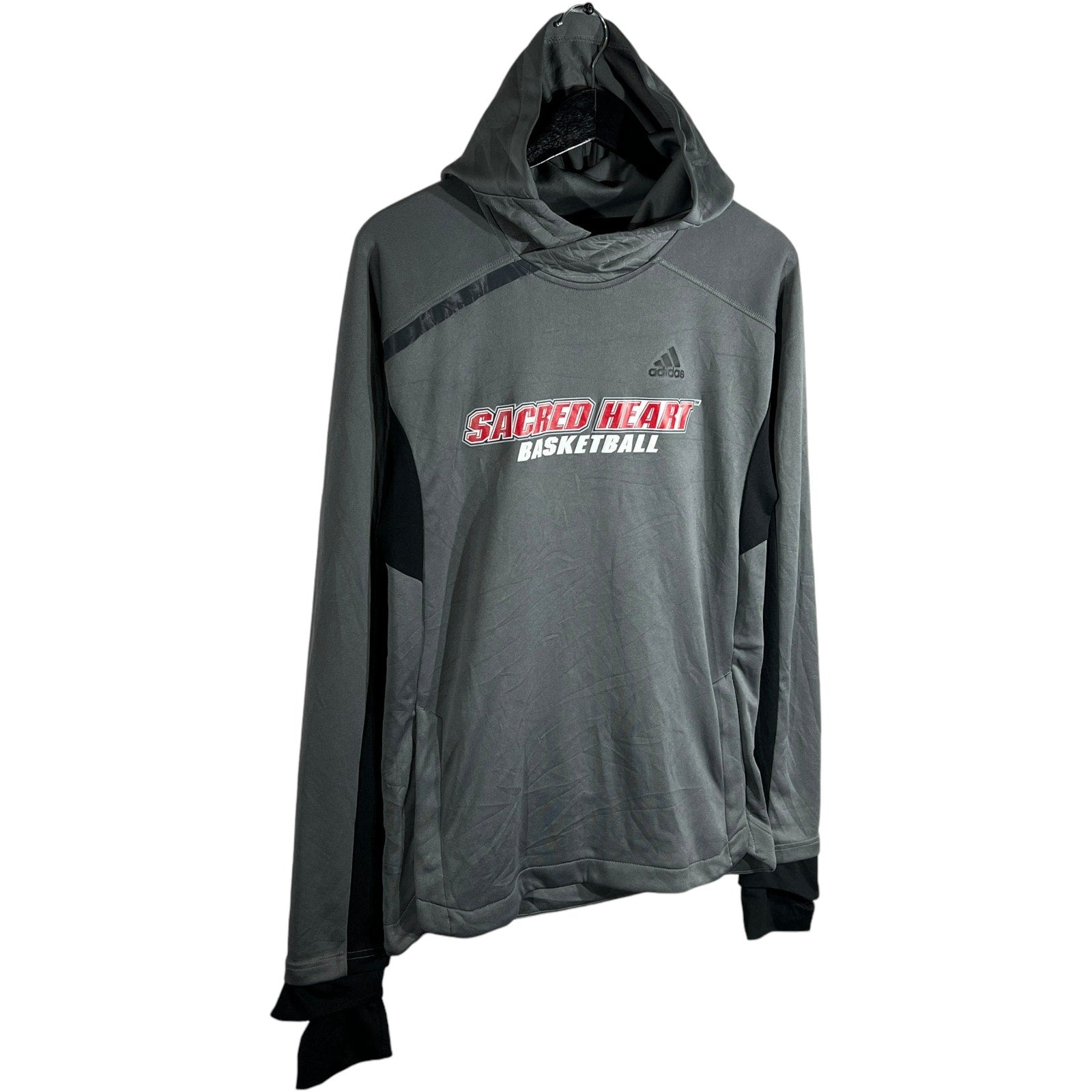 Collection of Adidas Sacred Heart University Basketball Hoodie in a gallery layout