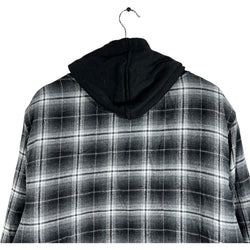 Collection of Plaid Hooded Workwear Jacket in a gallery layout