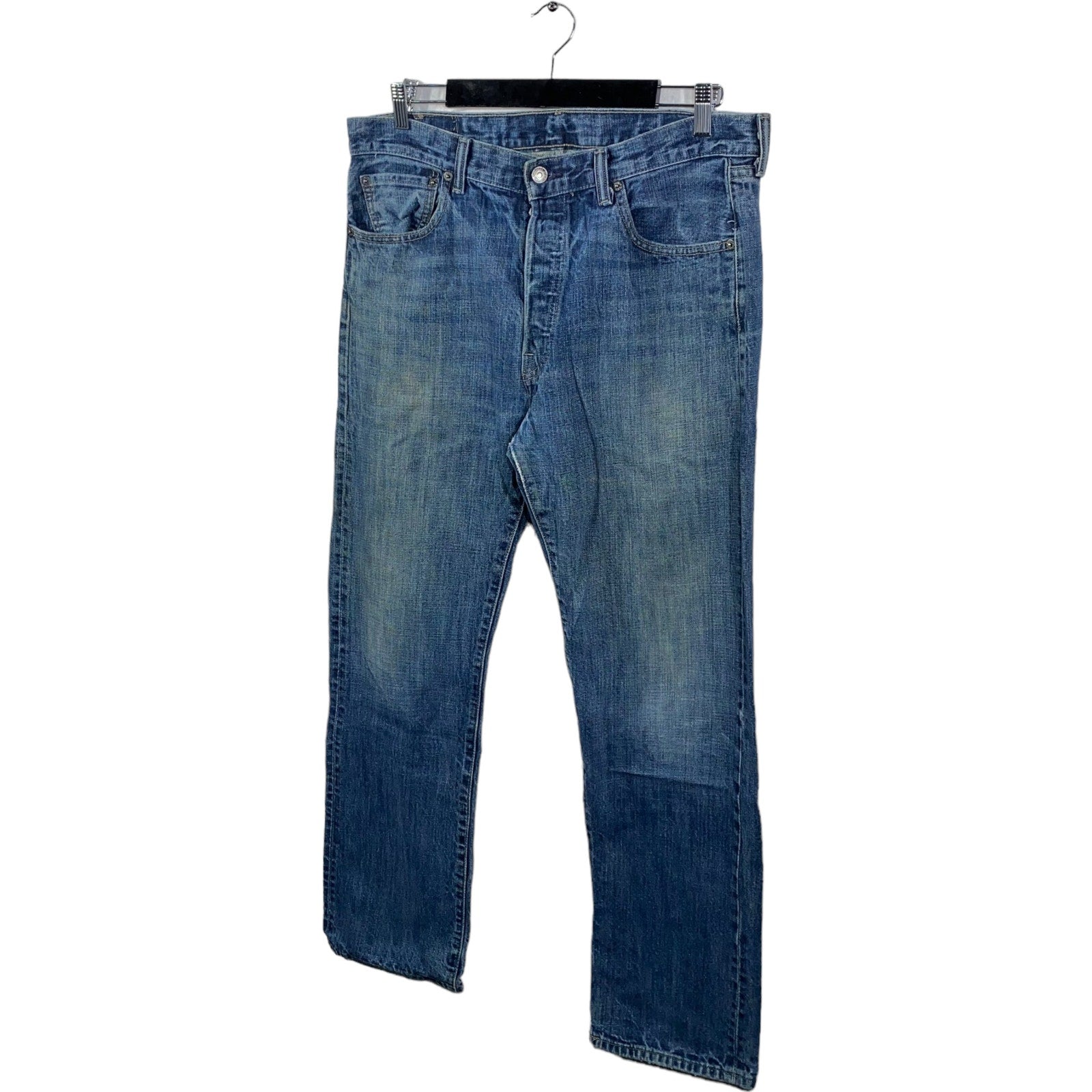 Collection of Levis 501 Zip Fly Straight Leg Denim Pants in a gallery layout