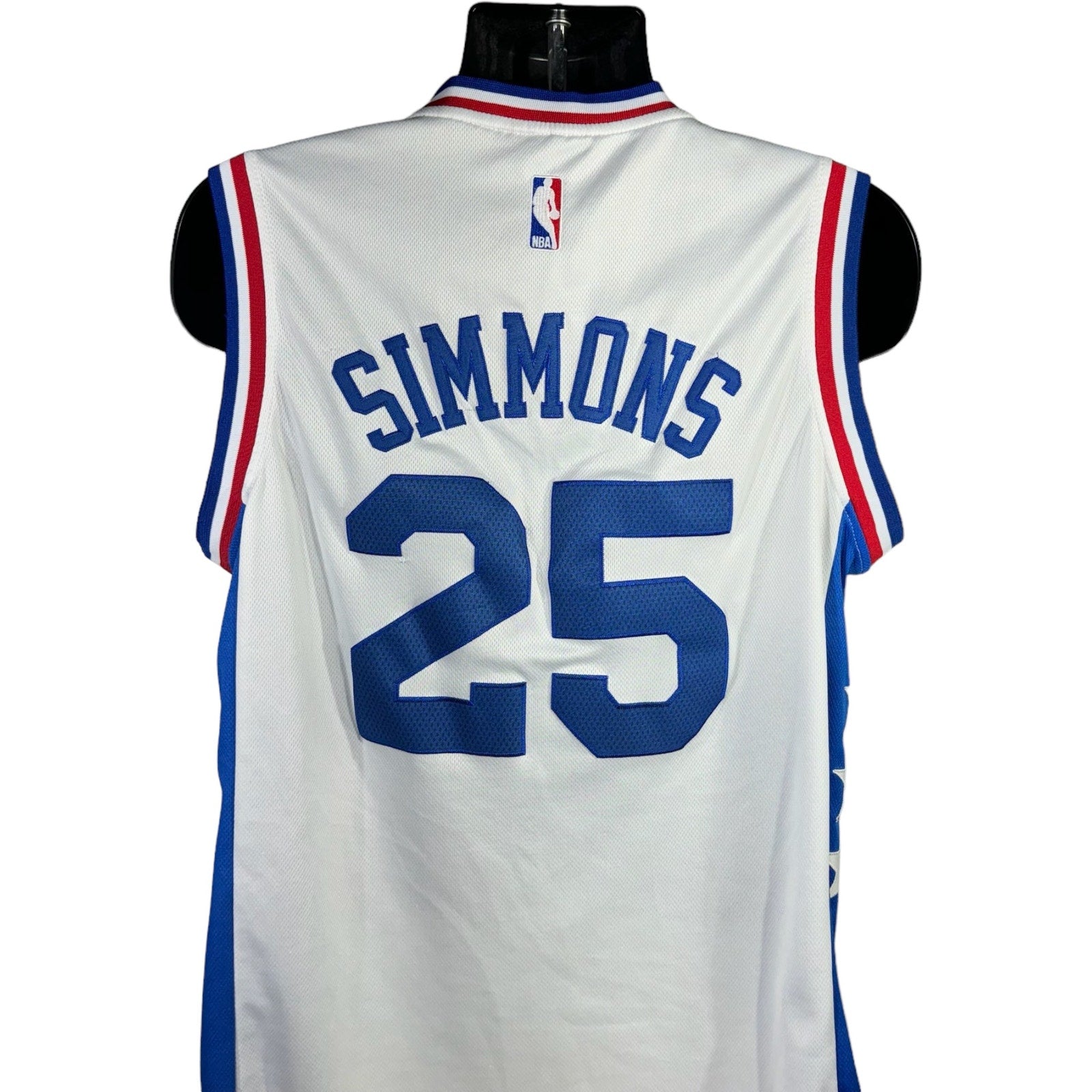 Collection of Adidas NBA Philadelphia 76ers #25 Ben Simmons Jersey in a gallery layout