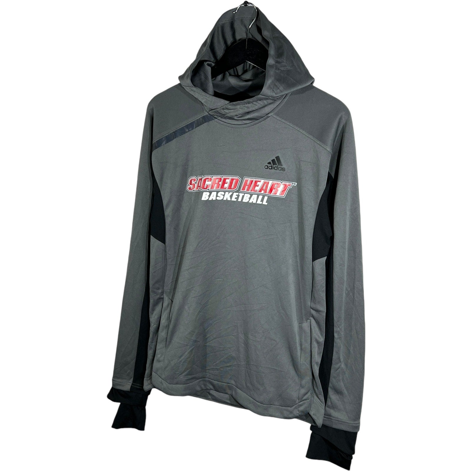 Collection of Adidas Sacred Heart University Basketball Hoodie in a gallery layout