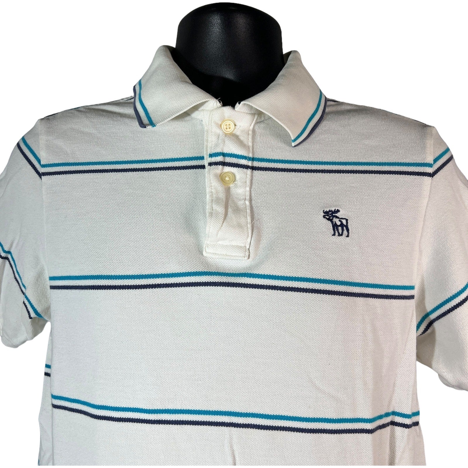 Collection of Abercrombie & Fitch Button Up Polo Shirt in a gallery layout