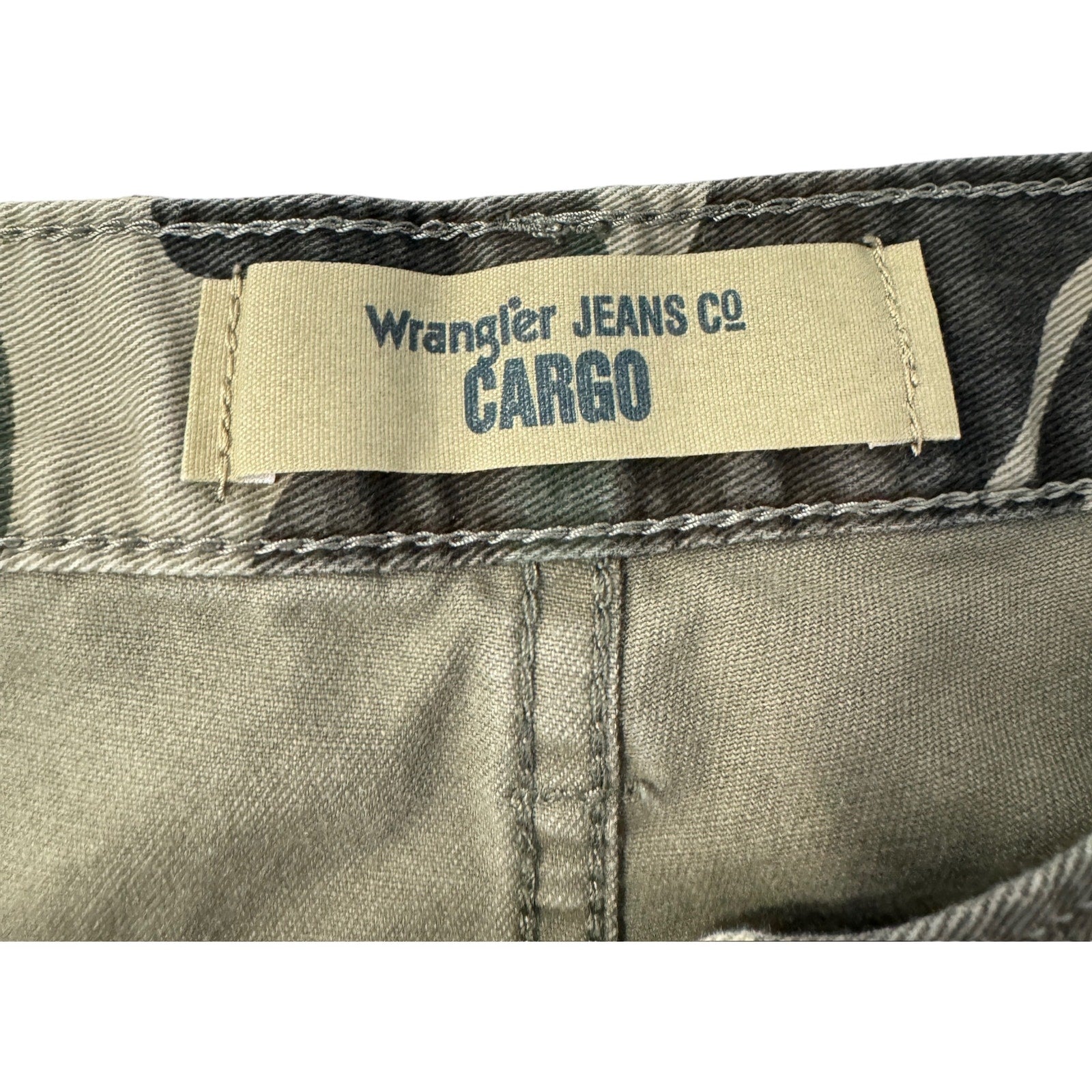 Collection of Wrangler Camouflage Cargo Pants in a gallery layout