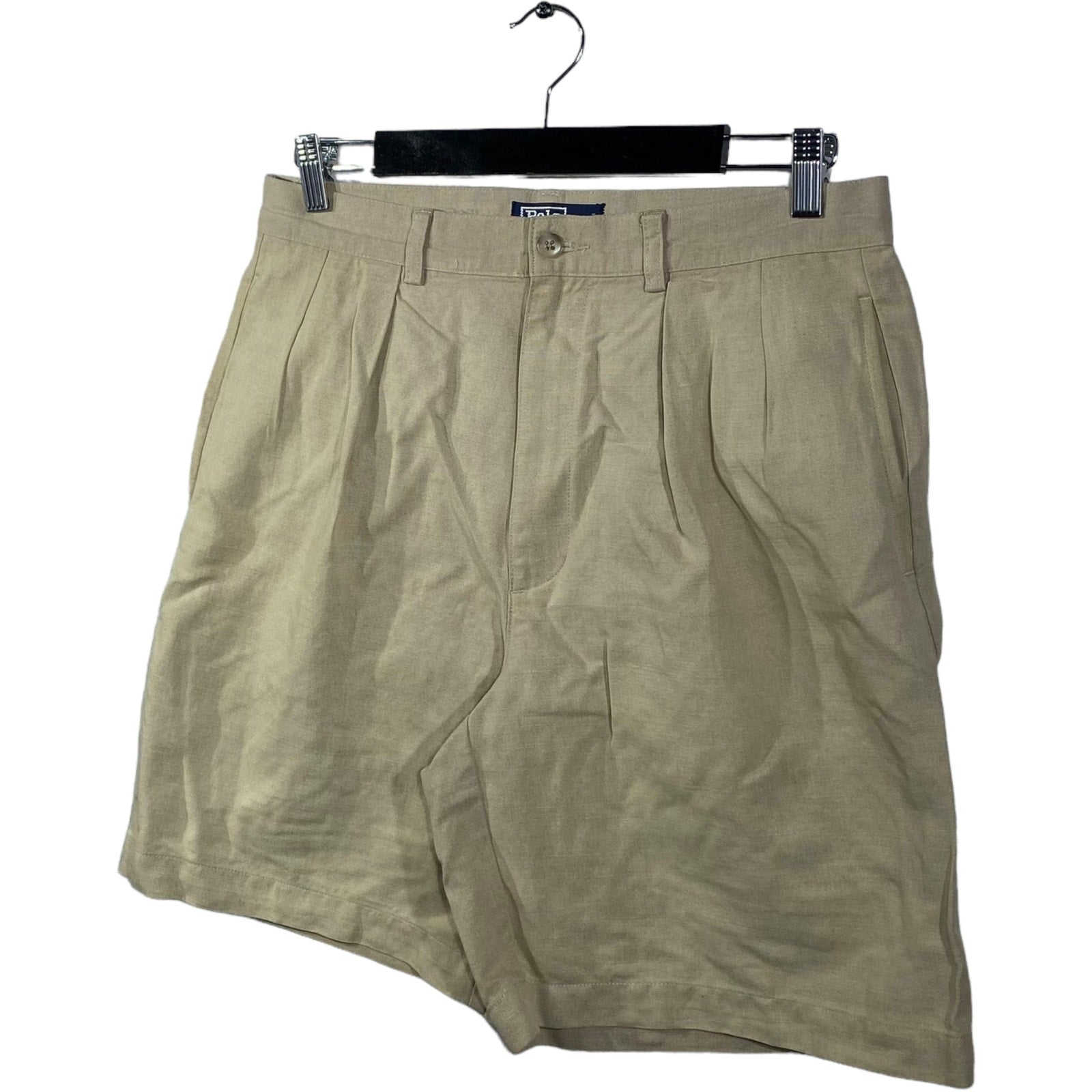 Collection of Polo Ralph Lauren Zip Fly Tan Shorts in a gallery layout