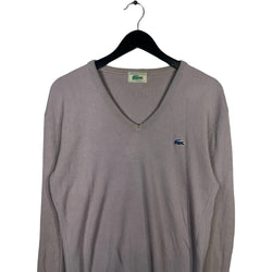 Collection of Vintage Lacoste By IZOD Long Sleeve V-Neck Sweater in a gallery layout