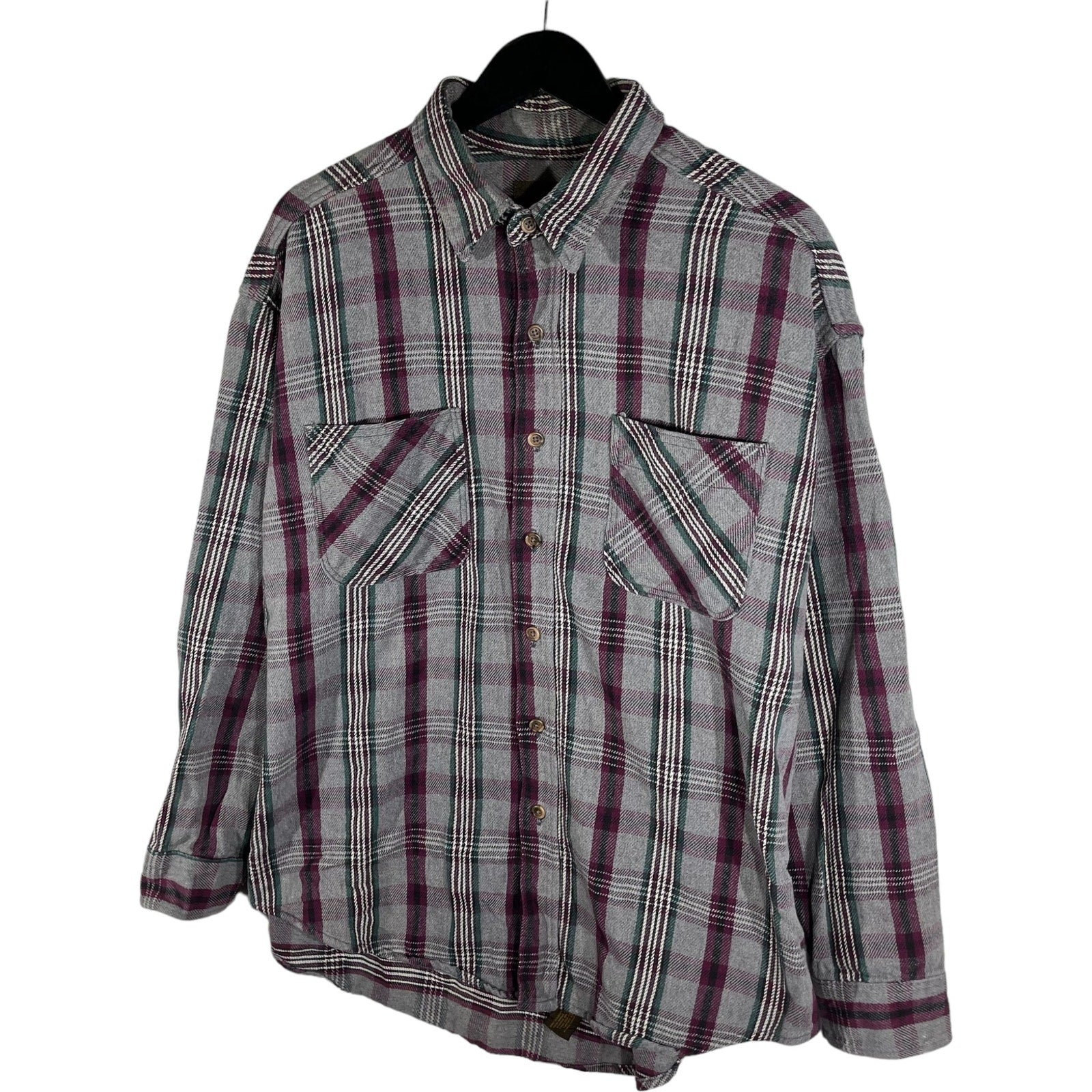 Collection of St. John's Bay Plaid Long Sleeve Flannel in a gallery layout
