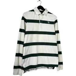 Collection of Abercrombie & Fitch  Striped Long Sleeve Rugby Polo in a gallery layout