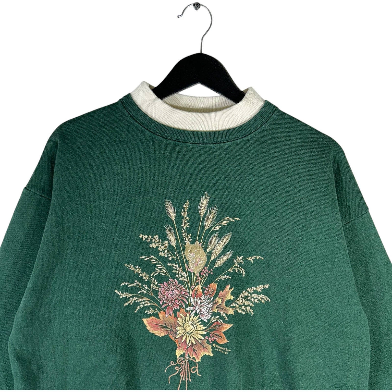 Collection of Vintage Women's Plant Bouquet Double Collar Sweatshirt in a gallery layout