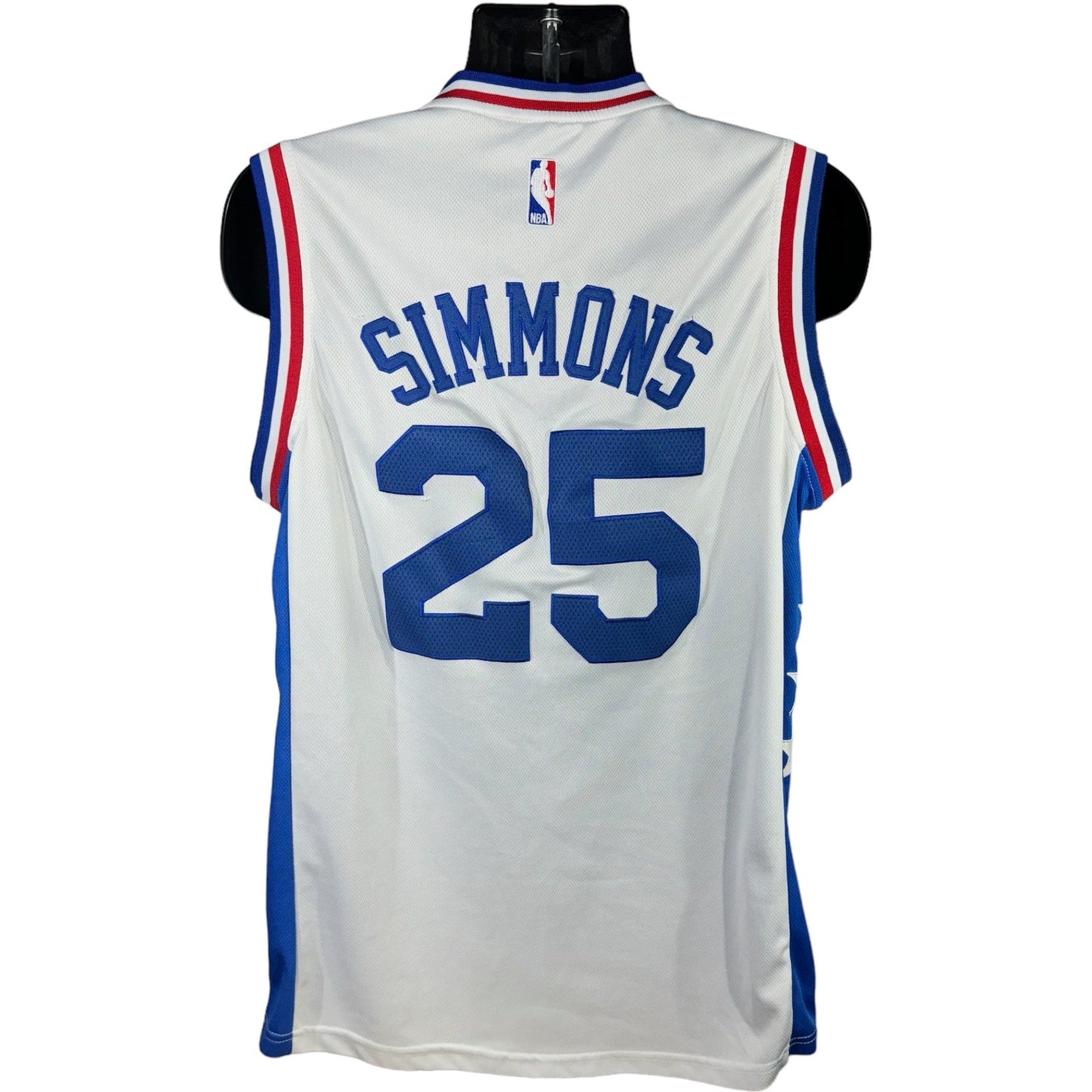 Collection of Adidas NBA Philadelphia 76ers #25 Ben Simmons Jersey in a gallery layout