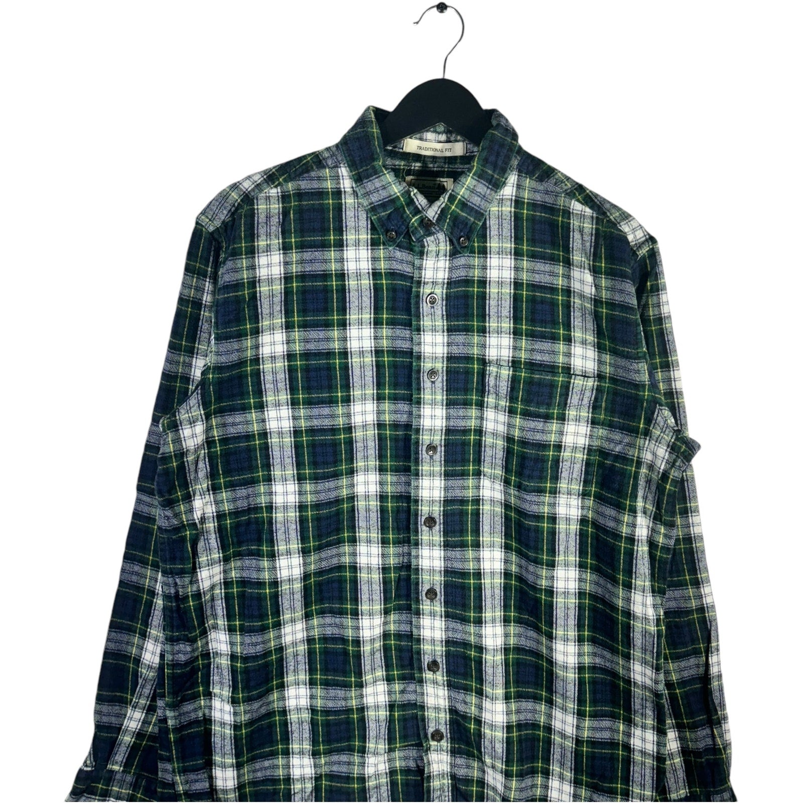 Collection of L.L. Bean Plaid Button Up Flannel in a gallery layout