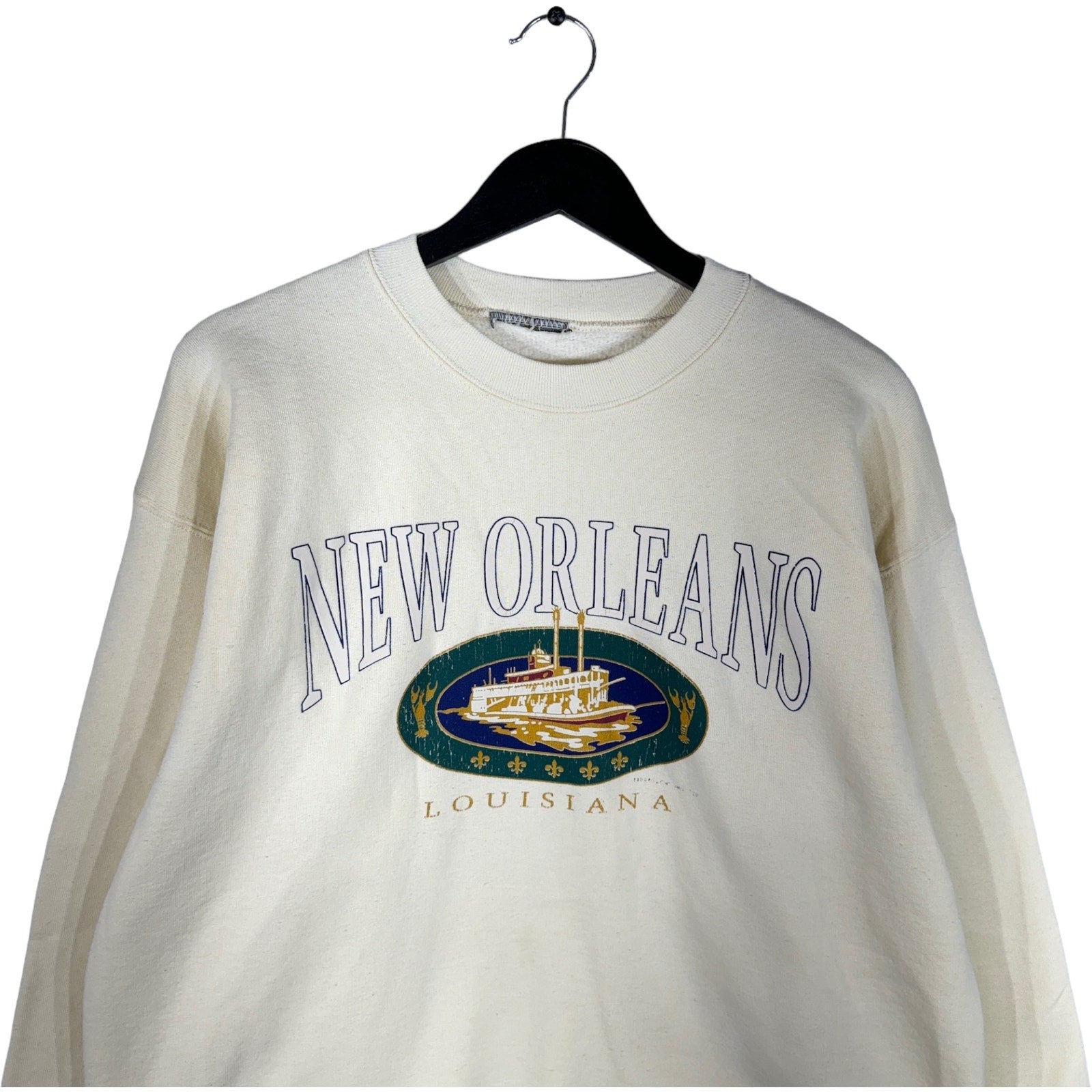 Collection of New Orleans Souvenir Boat Crewneck in a gallery layout