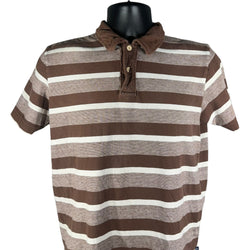 Collection of Abercrombie & Fitch Striped Short Sleeve Polo in a gallery layout