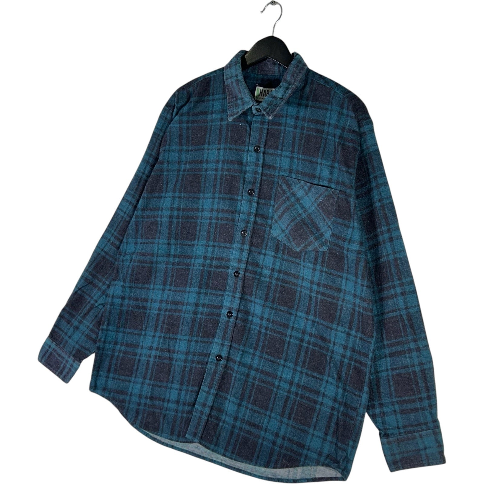 Collection of Haband Plaid Button-Up Flannel in a gallery layout