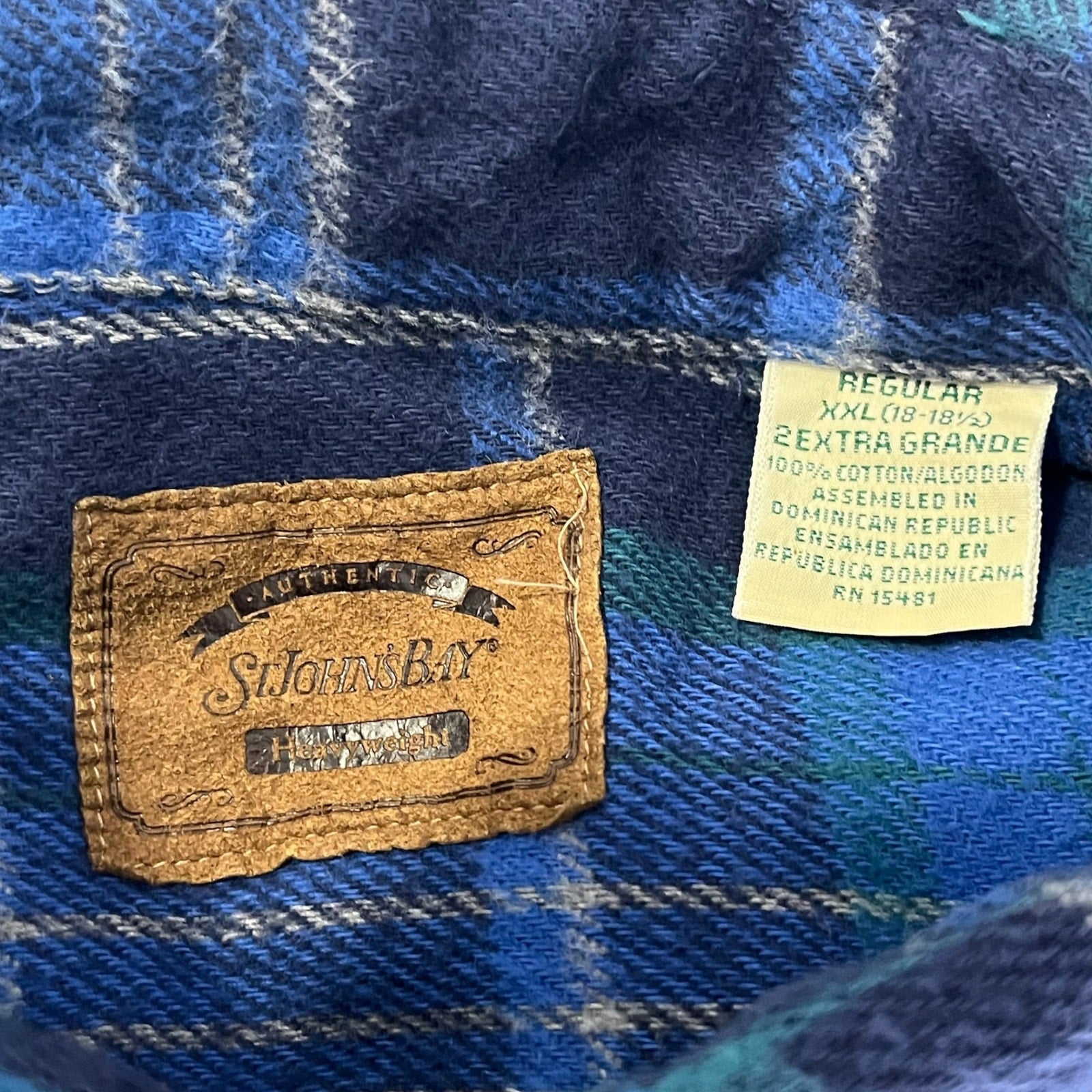 Collection of St. Johns Bay Plaid Long Sleeve Flannel in a gallery layout