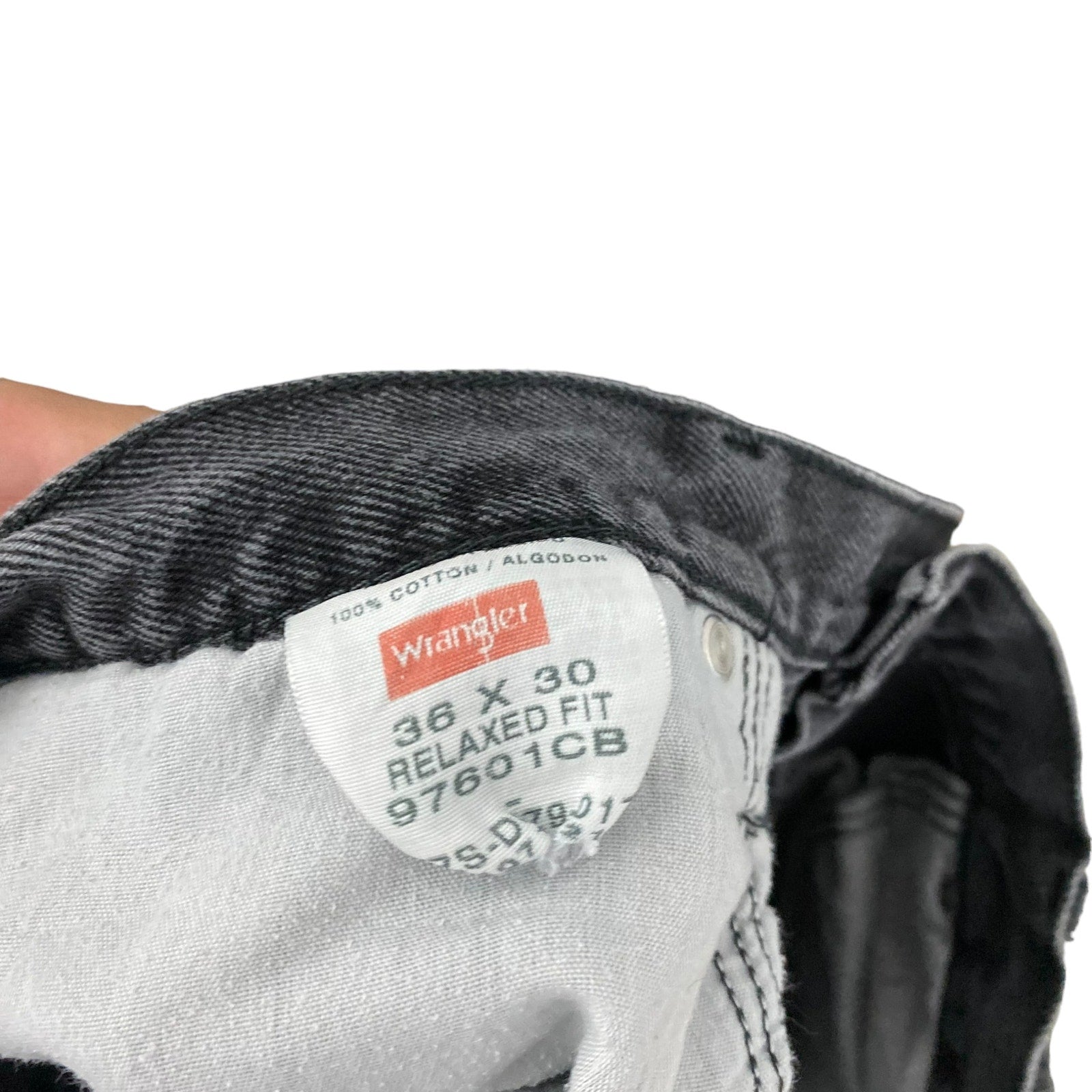 Collection of Wrangler Distressed Zip Fly Straight Leg Pants in a gallery layout