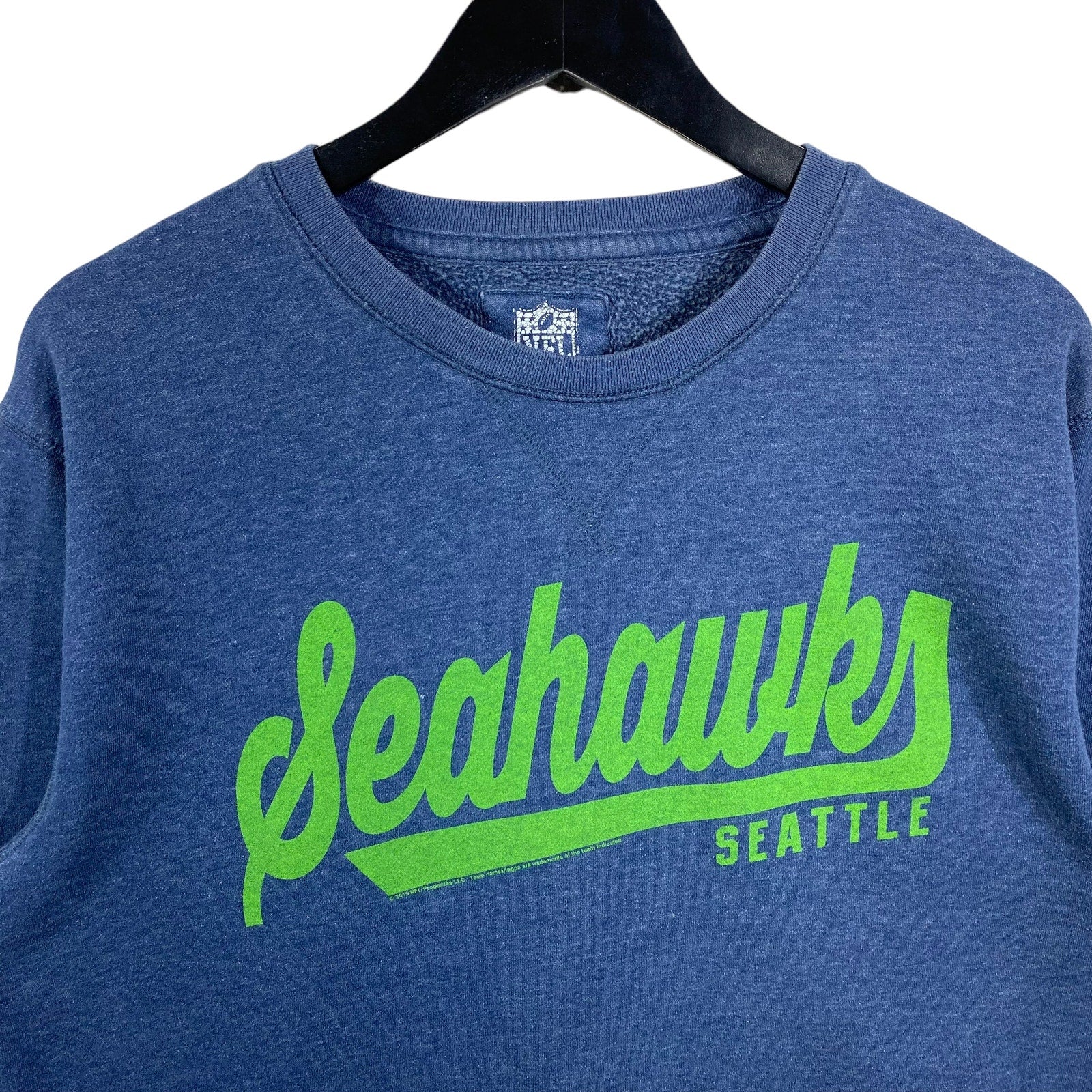 Collection of NFL Team Apparel Seattle Seahawks Crewneck in a gallery layout