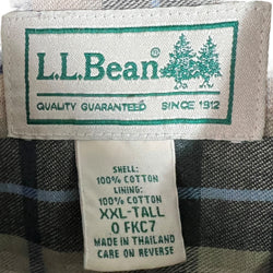 Collection of L.L.Bean Flannel Lined Cotton Long Sleeve Button Down in a gallery layout