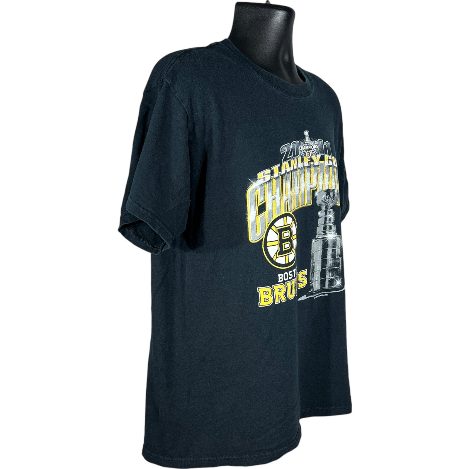 Collection of Gildan NHL Boston Bruins Stanley Cup Champions Tee 2011 in a gallery layout