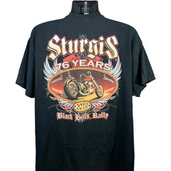 Collection of Sturgis 76th Anniversary Black Hills Motorcycle Rally 2016 Tee in a gallery layout