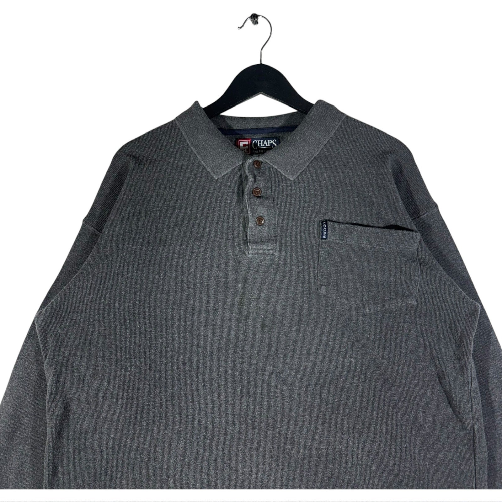 Collection of Ralph Lauren Chaps Collared Quarter Button Long Sleeve in a gallery layout