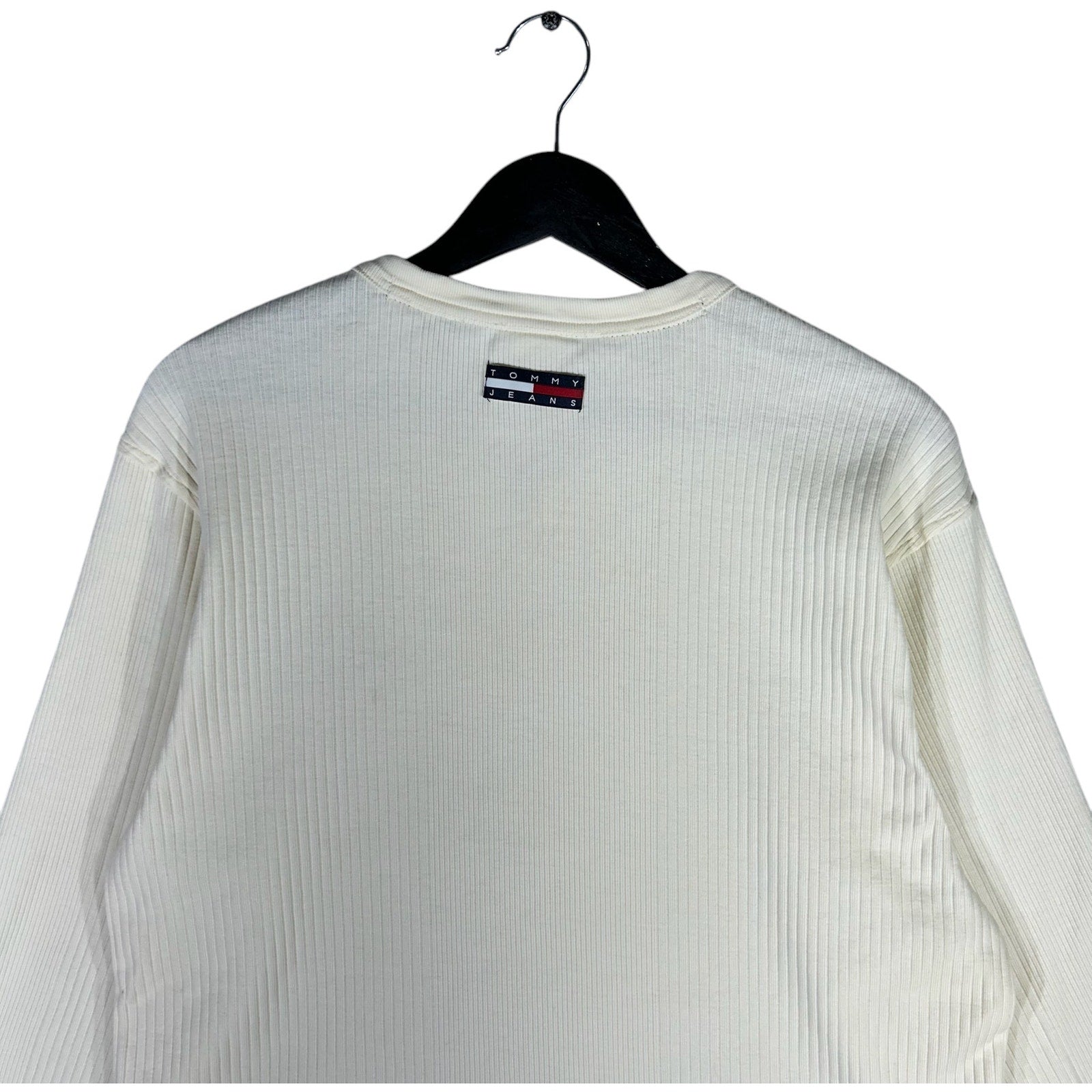 Collection of Tommy Hilfiger Mini Logo Henley Long Sleeve in a gallery layout