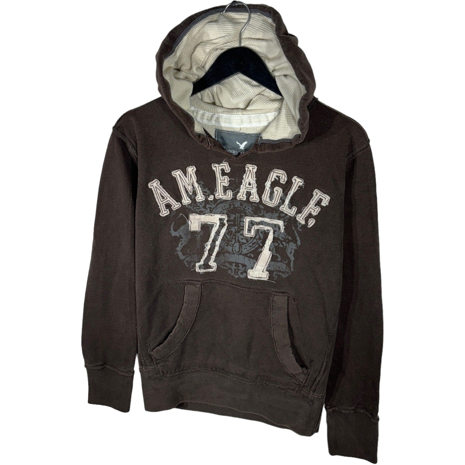 Collection of American Eagle Embroidered Pullover Hoodie in a gallery layout