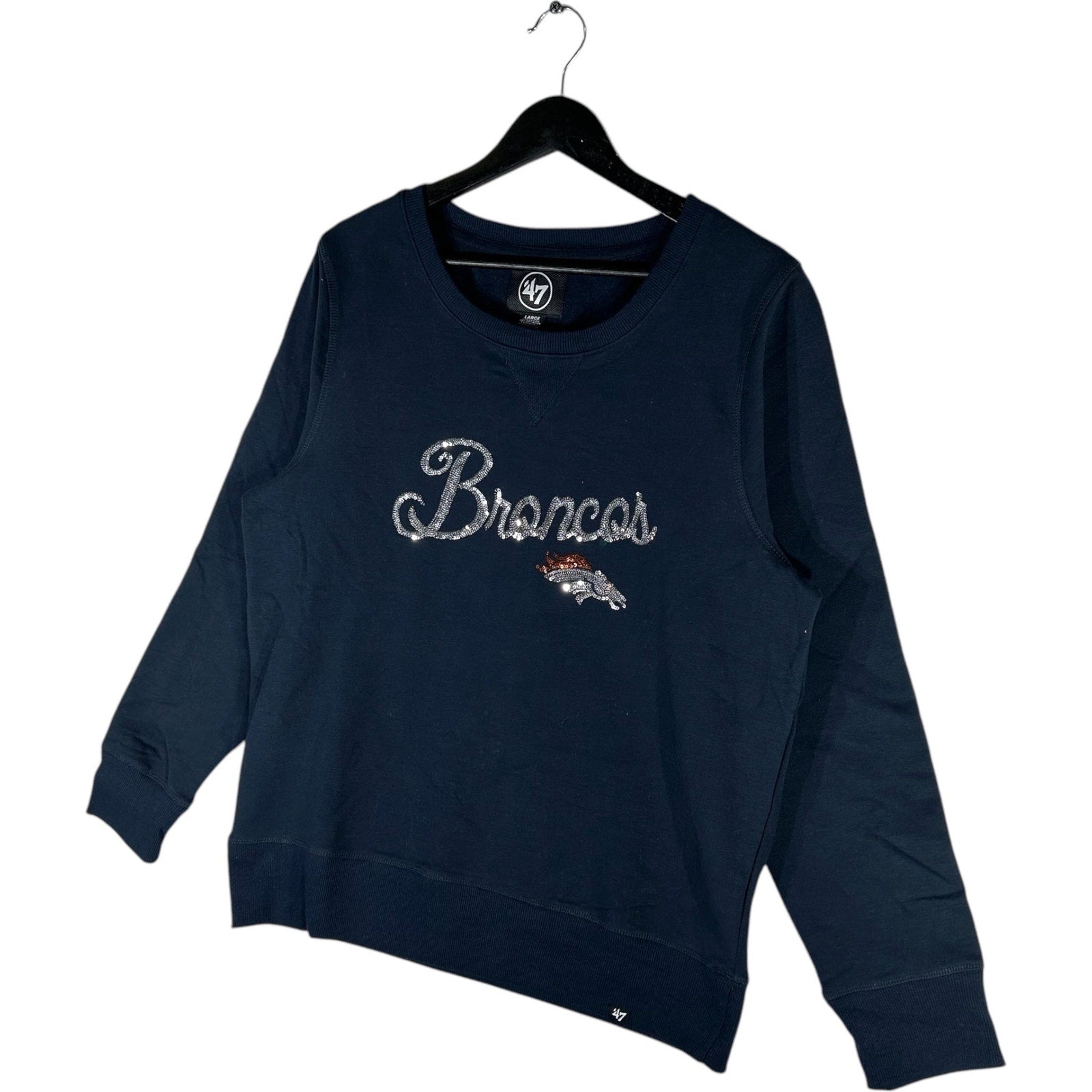 Collection of Denver Broncos Spellout Crewneck in a gallery layout