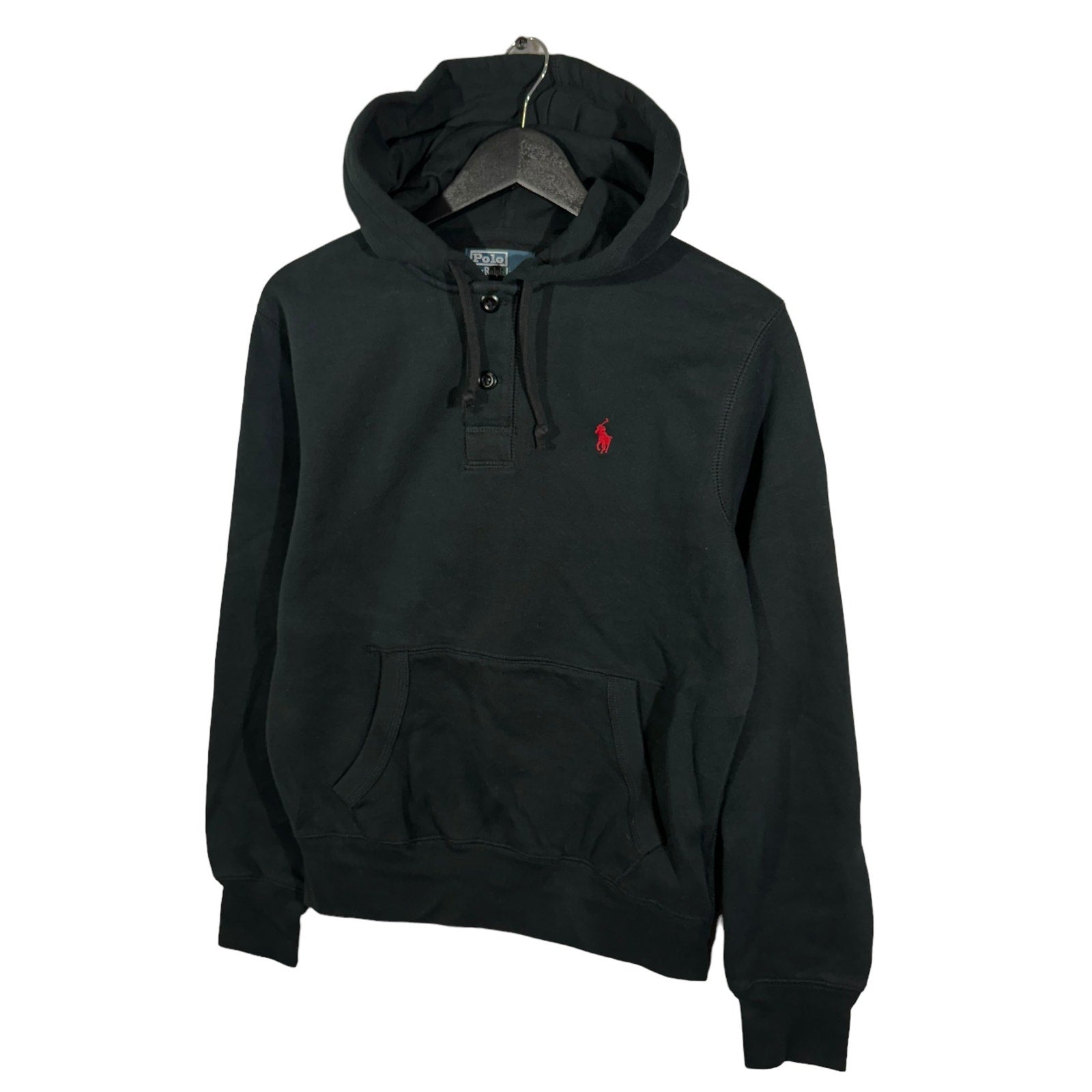 Collection of Vintage Polo Ralph Lauren 1/4 Button Hoodie in a gallery layout