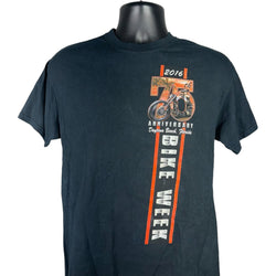 Collection of 75th Anniversary Daytona Beach, FL Bike Week Tee in a gallery layout