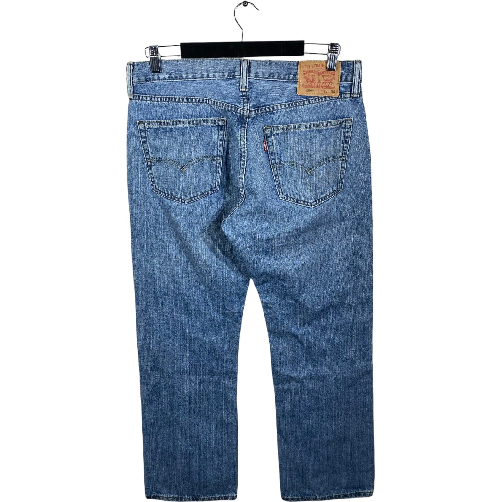 Collection of Levi's 559 Denim Straight Leg Jeans 33 x 30 in a gallery layout