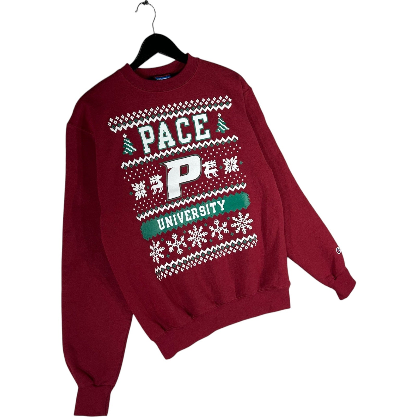 Collection of Champion Pace University Ugly Christmas Crewneck in a gallery layout