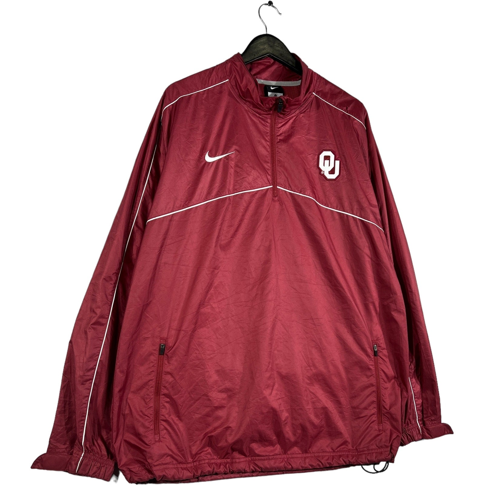 Collection of Nike University Of Oklahoma 1/2 Zip Windbreaker in a gallery layout