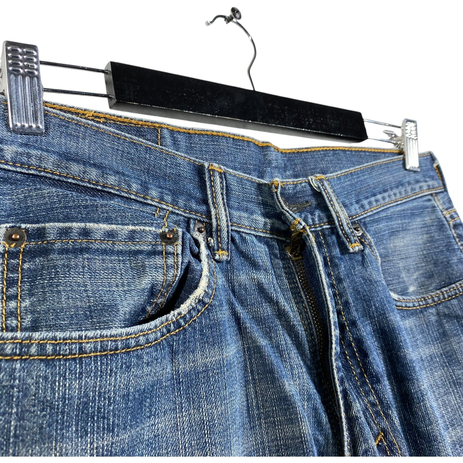 Collection of Levi's 550 Straight Leg Denim Jeans 32 x 30 in a gallery layout