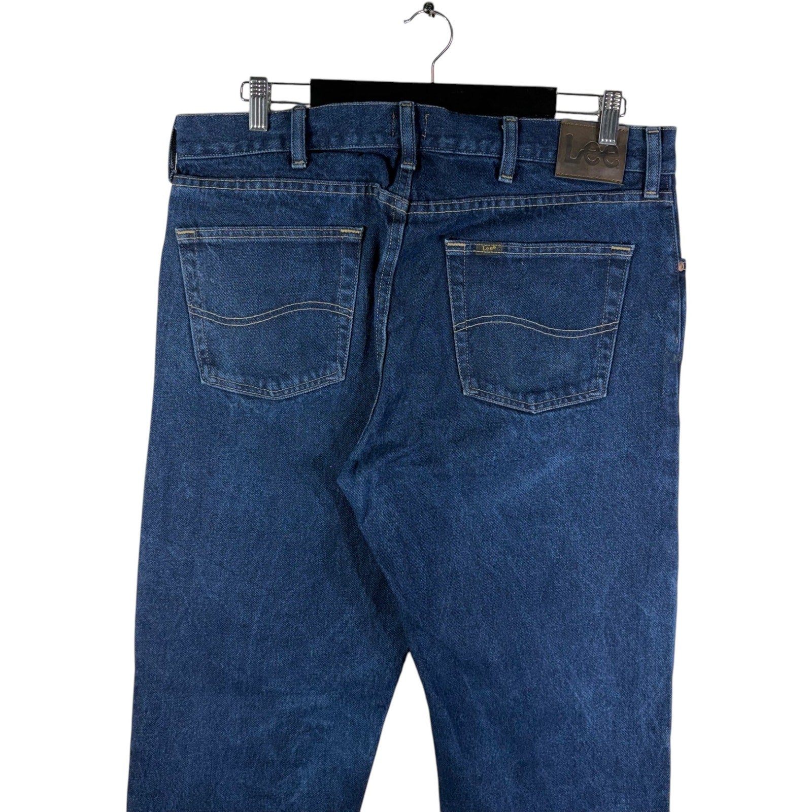 Collection of Lee Regular Fit Denim Straight Leg Jeans 38x35 in a gallery layout