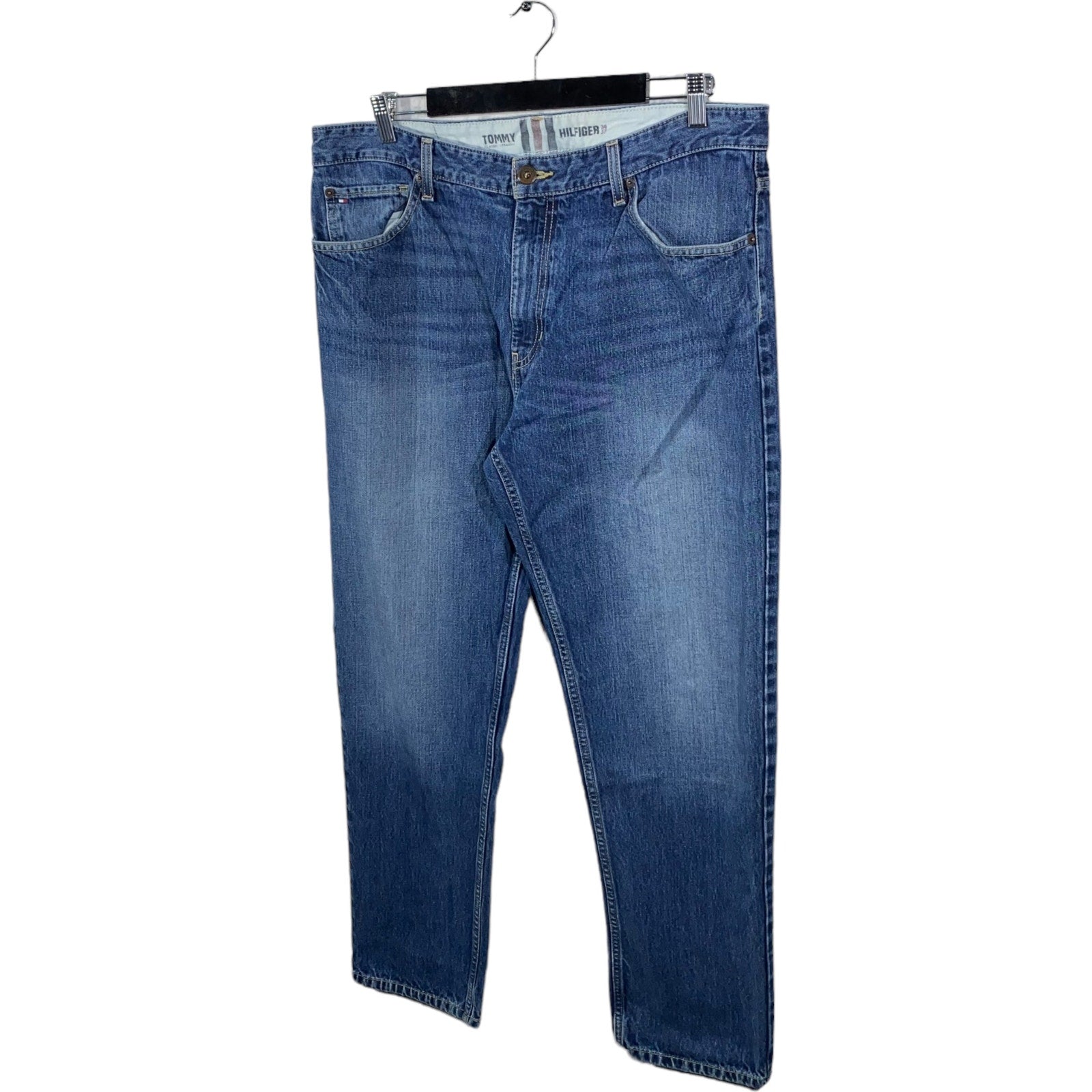 Collection of Tommy Hilfiger Denim Straight Leg Jeans 36x30 in a gallery layout