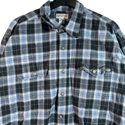 Collection of Carhartt Plaid Long Sleeve Flannel in a gallery layout