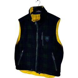 Collection of Tommy Hilfiger Plaid Embroidered Crest Full Zip Vest in a gallery layout