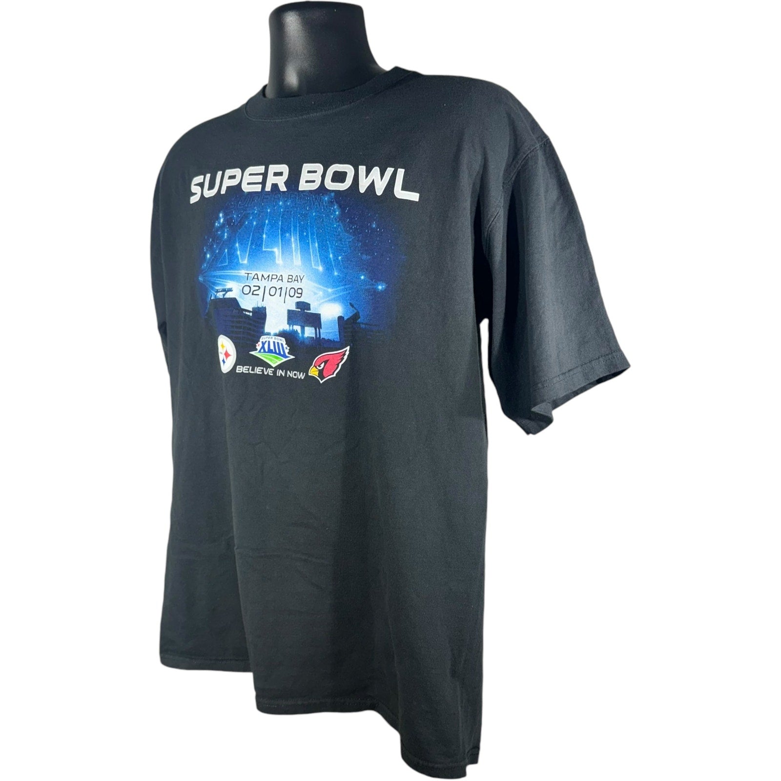 Collection of Super Bowl 43 Steelers Vs Cardinals NFL Tee in a gallery layout