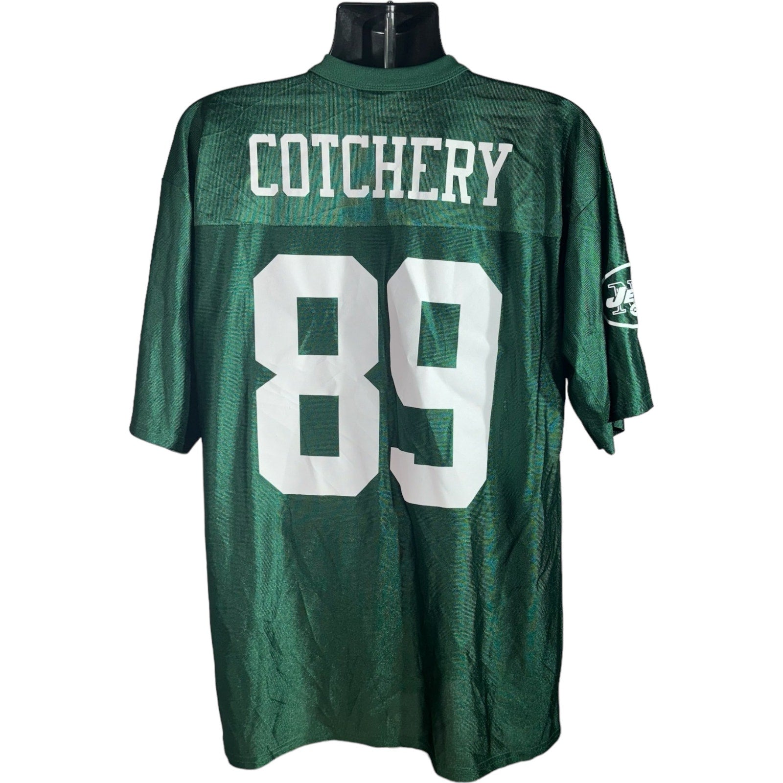 Collection of New York Jets #89 Jerricho Cotchery NFL Jersey in a gallery layout