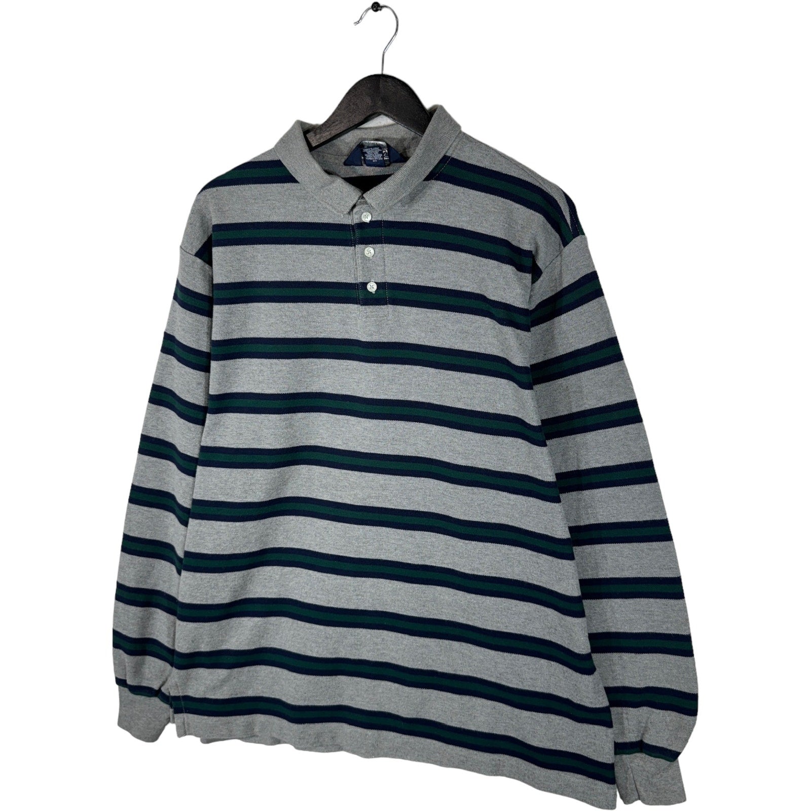 Collection of Vintage Lands End Long Sleeve Polo in a gallery layout