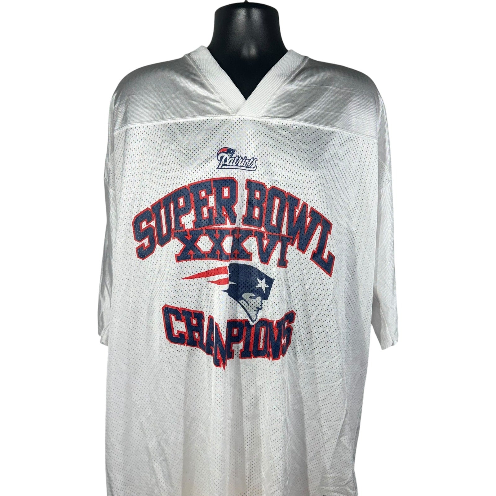 Collection of New England Patriots Super Bowl 36 Champions NFL Jersey in a gallery layout