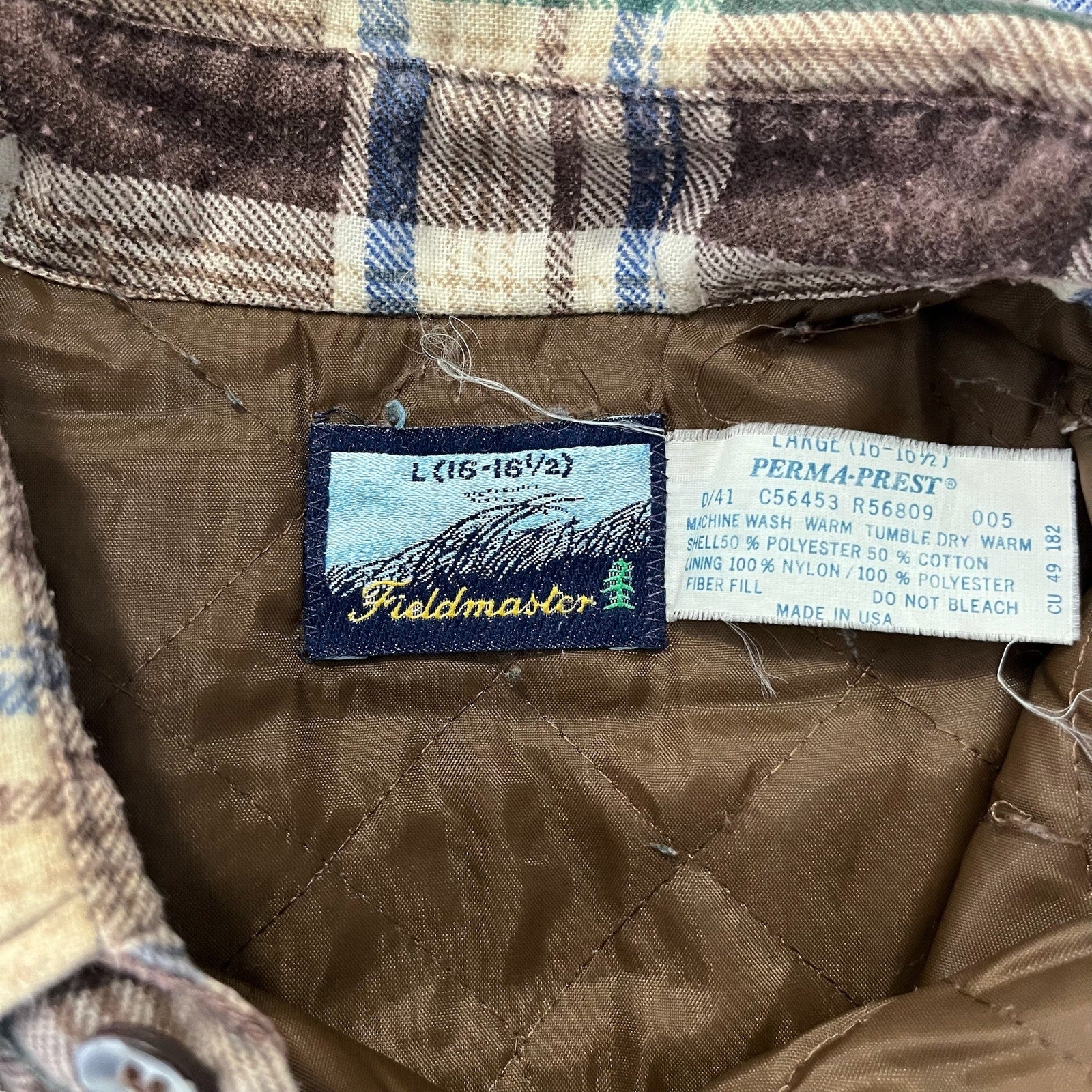 Collection of Vintage Fieldmaster Insulated Flannel Jacket in a gallery layout