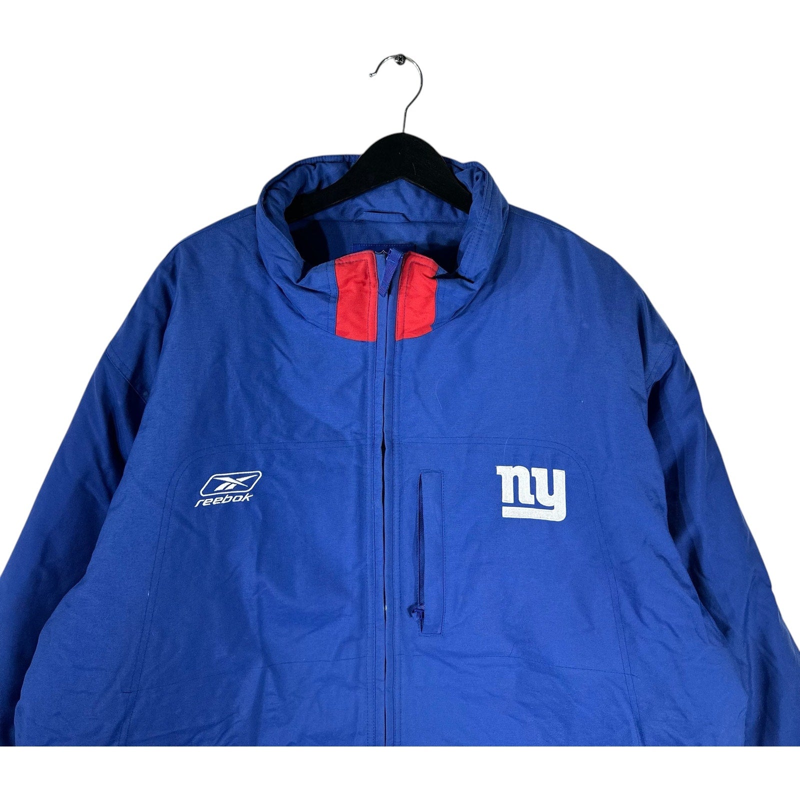 Collection of Reebok New York Giants NFL Puffer Jacket in a gallery layout