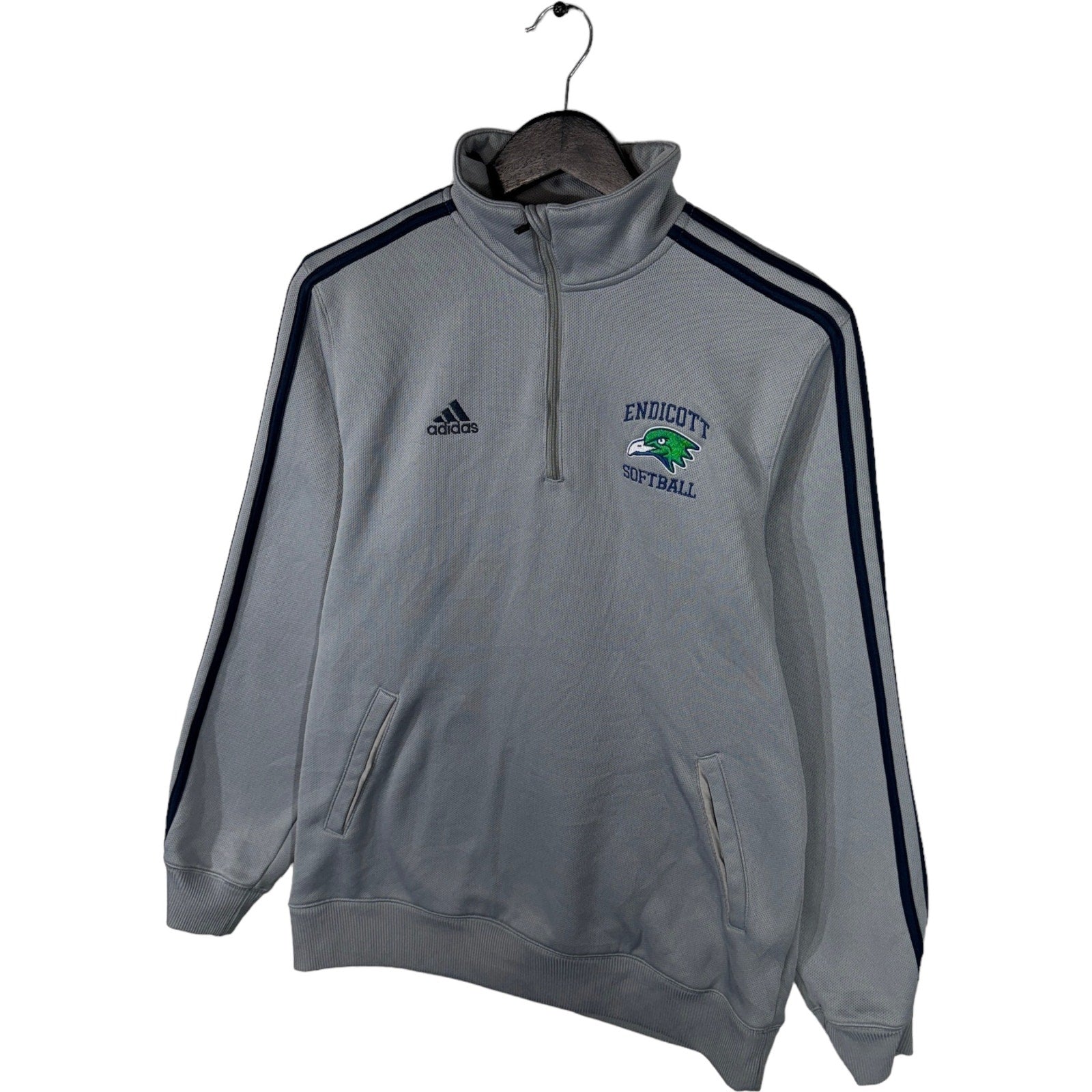 Collection of Adidas Endicott Softball 1/4 Zip Pullover Sweatshirt in a gallery layout