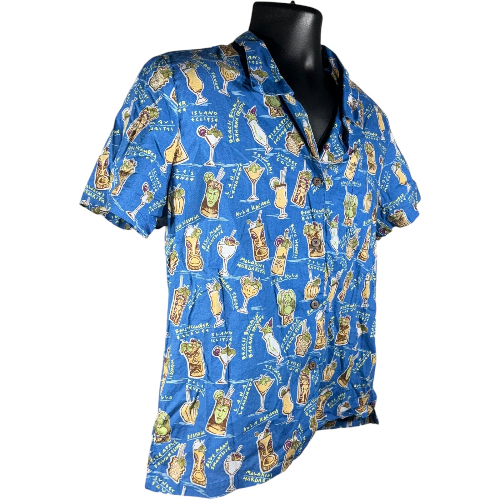 Collection of Hawaiian Drink Short Sleeve Button Up in a gallery layout